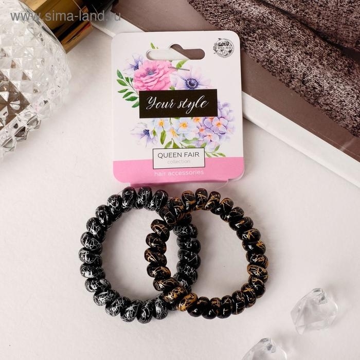 Резинка для волос Резинка для волос "Пружинка" (набор 2 шт) рисунок, микс