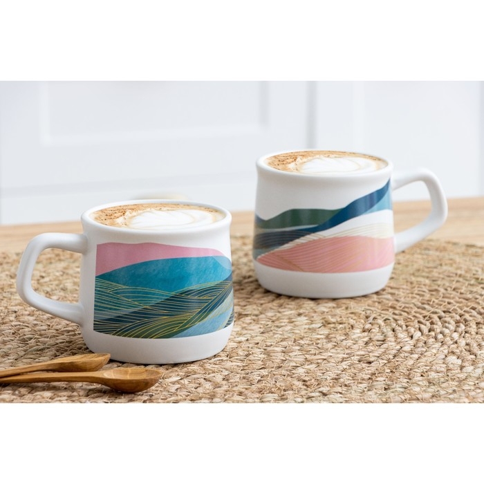 Кружка керамическая «Горы», 380 мл, цвет белый Кружка керамическая «Горы», 380 мл, цвет белый