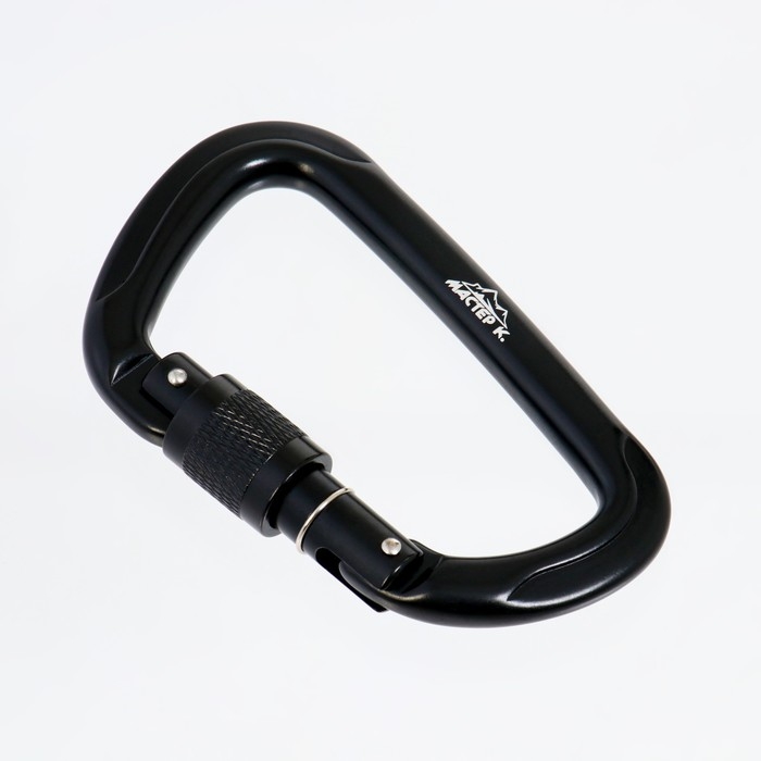 Карабин с муфтой, 11х7 см, 26 КN, чёрный Карабин с муфтой, 11х7 см, 26 КN, чёрный