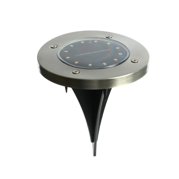 Садовый светильник на солнечной батарее, 11.5 × 13 × 11.5 см, 12 LED, свечение тёплое белое Садовый светильник на солнечной батарее, 11.5 × 13 × 11.5 см, 12 LED, свечение тёплое белое