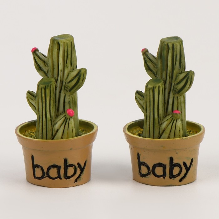 Миниатюра кукольная «Кактус в горшке», набор 2 шт., размер 1 шт. — 1,7 × 2,5 × 1,7 см Миниатюра кукольная «Кактус в горшке», набор 2 шт., размер 1 шт. — 1,7 × 2,5 × 1,7 см