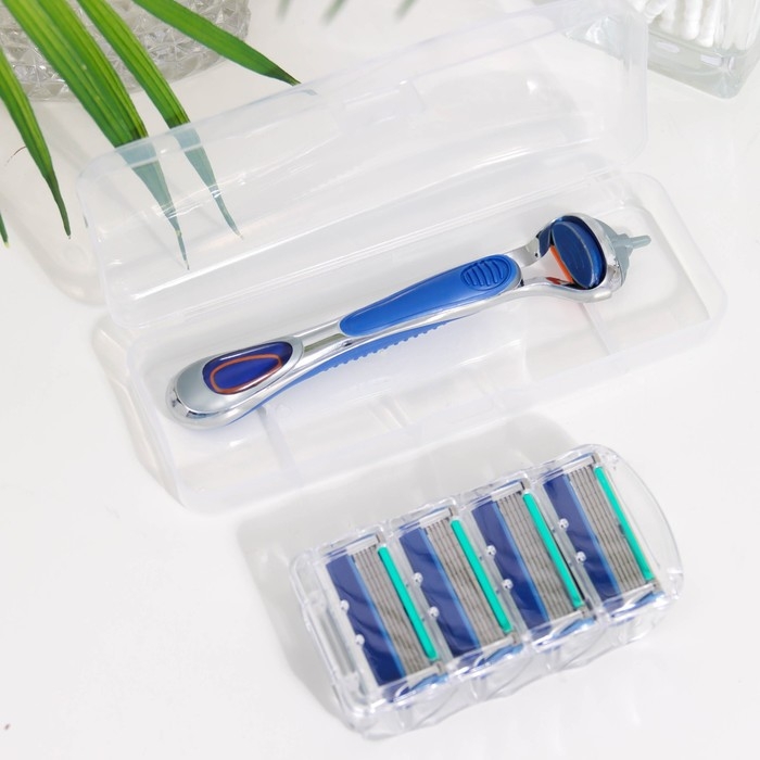 Станок бритвенный и 4 сменных кассеты, подходит для gillette fusion Станок бритвенный и 4 сменных кассеты, подходит для gillette fusion