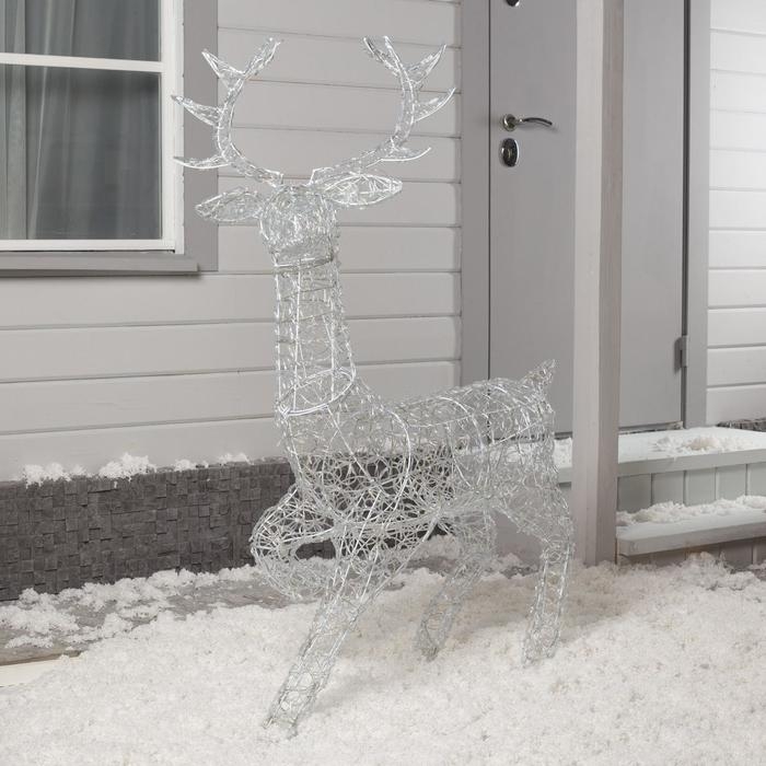 Светодиодная фигура «Олень» 100 × 140 × 50 см, металл, 31 В, свечение белое Светодиодная фигура «Олень» 100 × 140 × 50 см, металл, 31 В, свечение белое