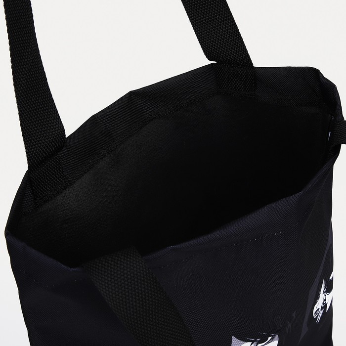 Шопер без застёжки, цвет чёрный Шопер без застёжки, цвет чёрный