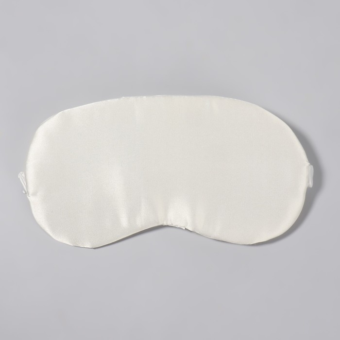 Маска для сна «ШЁЛК», 20 × 10 см, резинка одинарная, цвет бежевый Маска для сна «ШЁЛК», 20 × 10 см, резинка одинарная, цвет бежевый