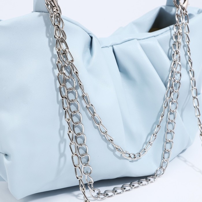 Сумка-багет на молнии, цвет голубой Сумка-багет на молнии, цвет голубой