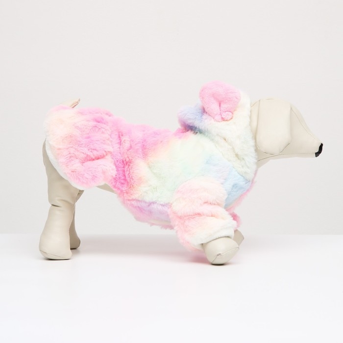 Куртка  Куртка "Зайчонок" с капюшоном , размер XS (ДС 20, ОШ 12,5 см, ОГ 30см), пастельная