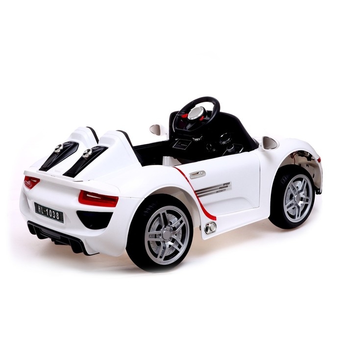 Электромобиль Spyder, кожаное сидение, EVA колеса, цвет белый Электромобиль Spyder, кожаное сидение, EVA колеса, цвет белый