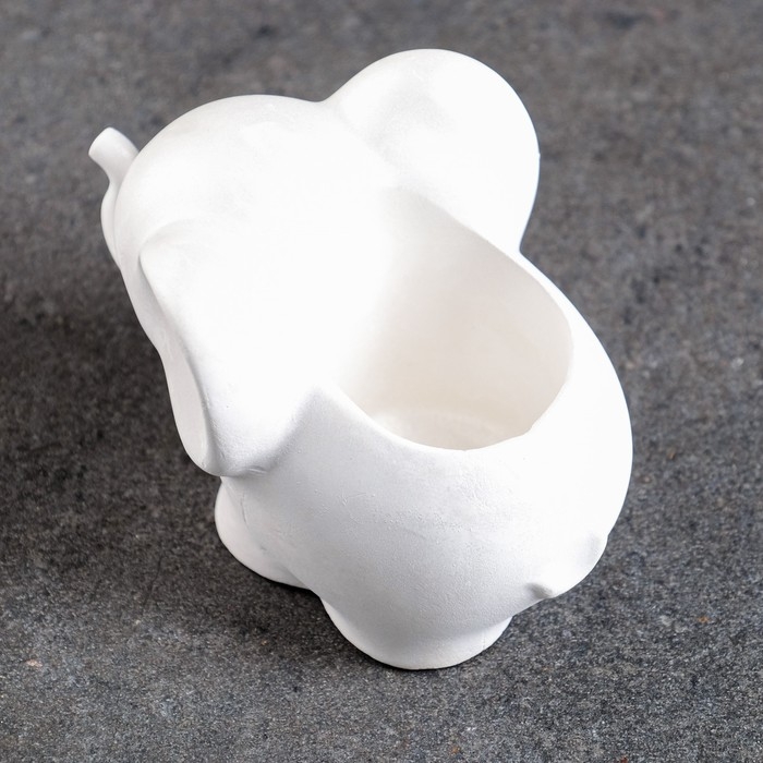 Фигурное кашпо  Фигурное кашпо "Слоненок" перламутр, 12х9х8см