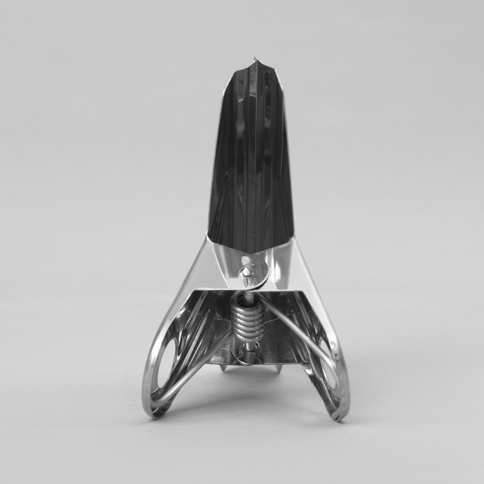 Прищепка металлическая 7,5×3,5×5 см, (фасовка 20 шт.), цвет хром