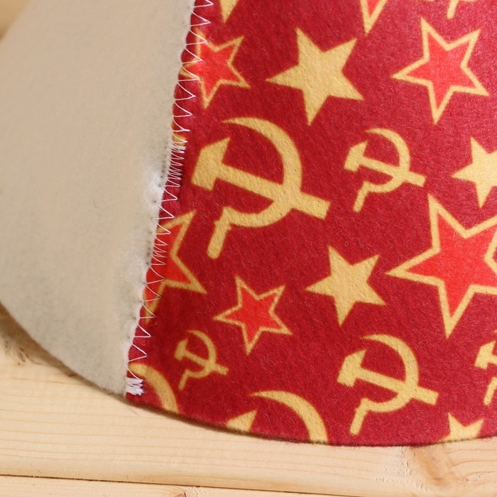 Шапка для бани  Шапка для бани "СССР" принт
