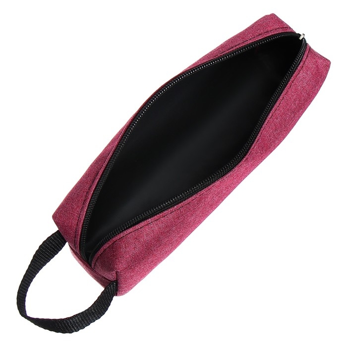 Пенал школьный на молнии Calligrata, бордовый Пенал школьный на молнии Calligrata, бордовый