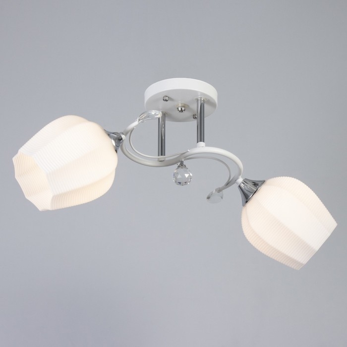 Люстра Люстра "Зарина" 2хЕ27 40Вт белый 54х27х24см BayerLux