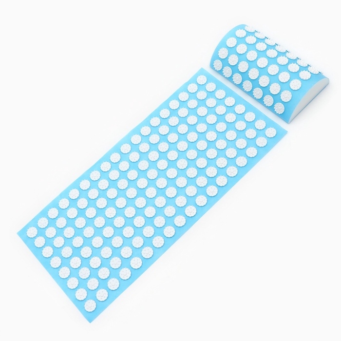 Аппликатор Кузнецова комплект, 144 колючки, спантекс, голубой, 260 х 560 мм + валик 140*230 1085028 Аппликатор Кузнецова комплект, 144 колючки, спантекс, голубой, 260 х 560 мм + валик 140*230 1085028