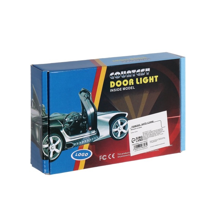 Проекция на дверь, светодиодная, Проекция на дверь, светодиодная, "Волк", набор 2 шт