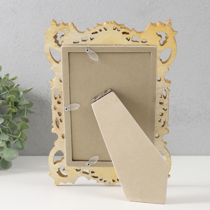 Фоторамка полистоун 10х15 см Фоторамка полистоун 10х15 см "Орели" золото 16х1,6х22,8 см