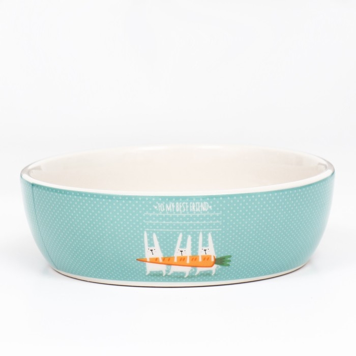 Миска керамическая Миска керамическая "Для кроликов" 300мл, 12 х 3,5 см