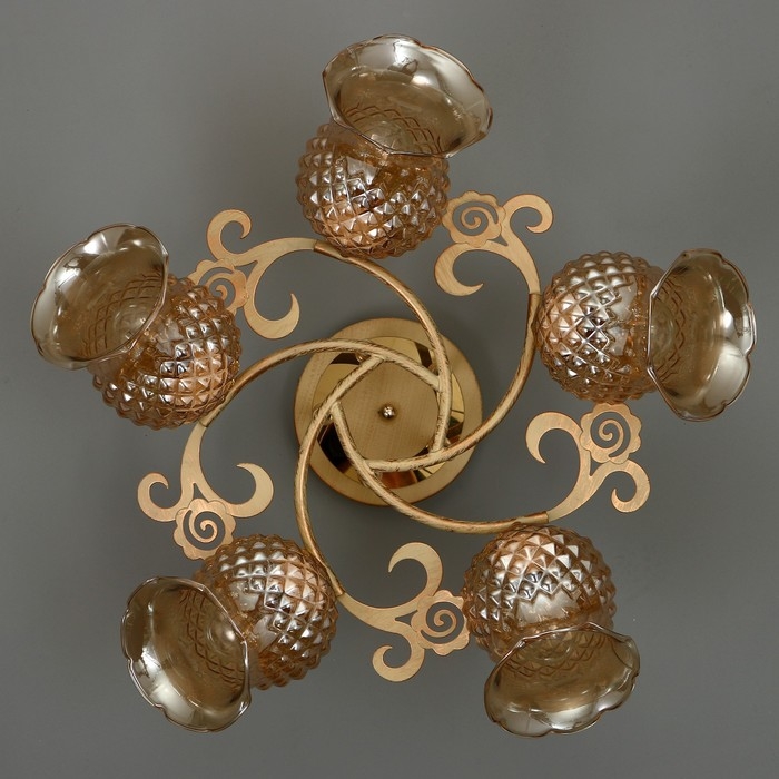 Люстра Люстра "Фрези" 5хЕ27 40Вт золото 58х58х28 см BayerLux