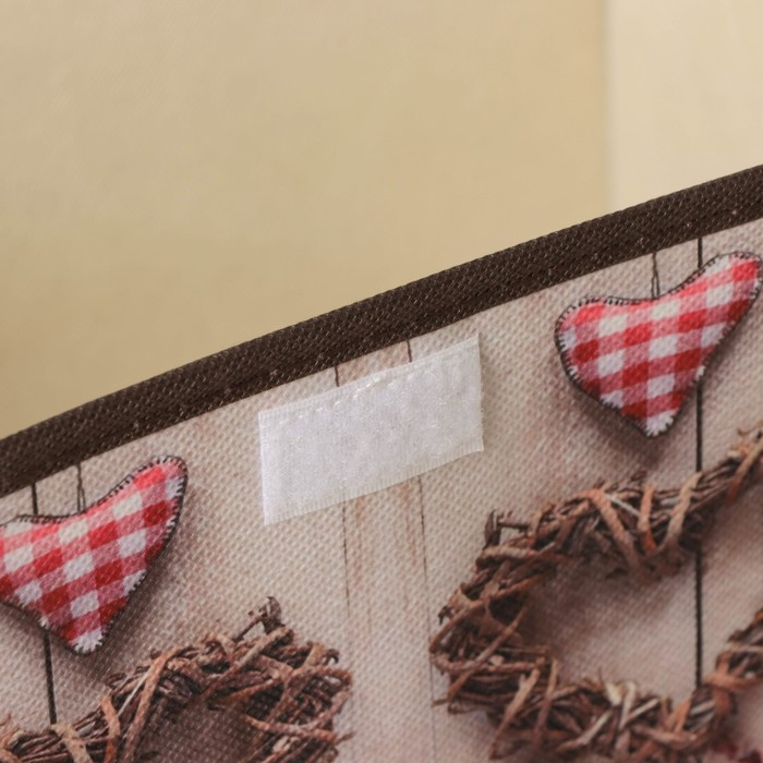 Короб стеллажный для хранения с крышкой «Сердца», 37×24×24 см Короб стеллажный для хранения с крышкой «Сердца», 37×24×24 см