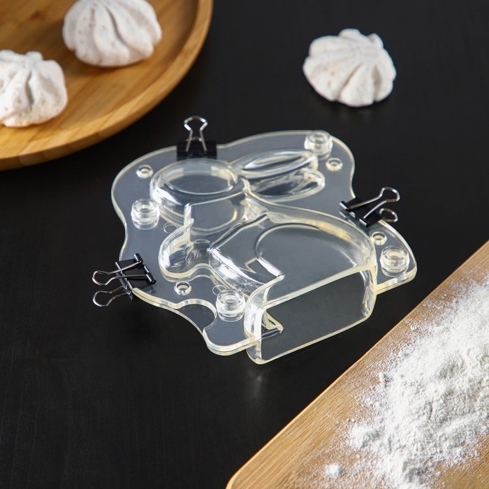 Молд для шоколада «Кролик», 13,5×13 см, цвет прозрачный Молд для шоколада «Кролик», 13,5×13 см, цвет прозрачный