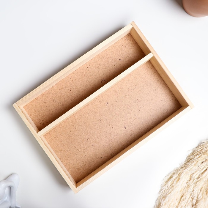 Кашпо деревянное, 27.5×20×4.5 см  Кашпо деревянное, 27.5×20×4.5 см "Для тебя", 2 отдела, гравировка