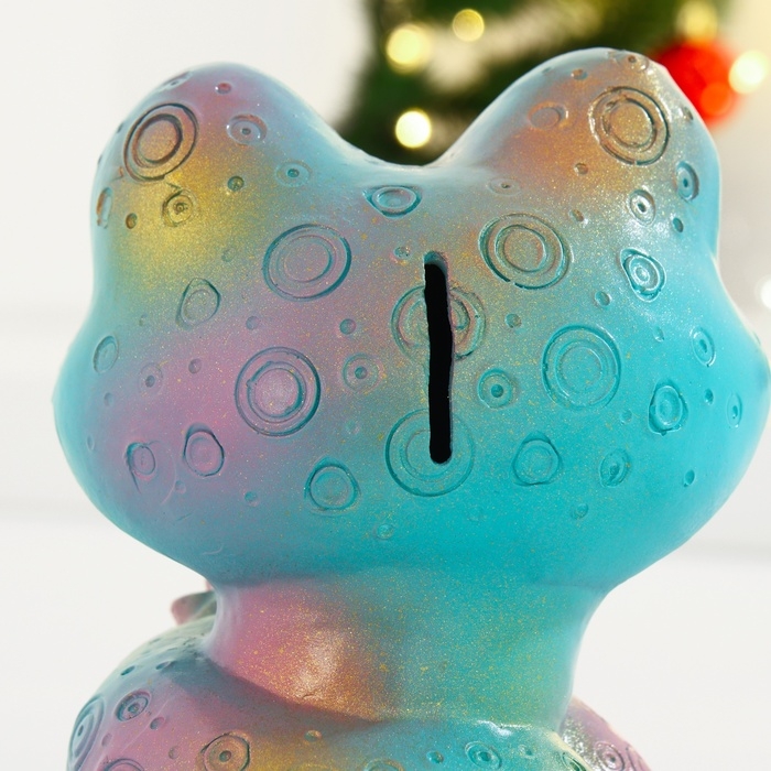 Копилка  Копилка "Змея с мешком денег" изумрудная, 18см