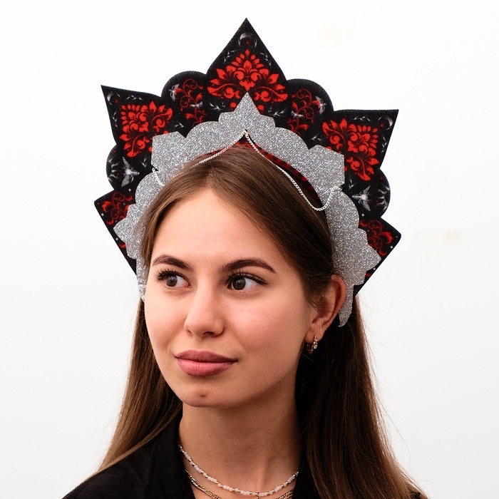 Кокошник карнавальный «Готический», фетр Кокошник карнавальный «Готический», фетр