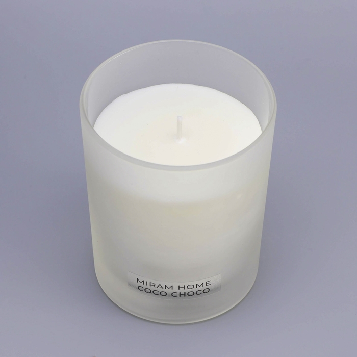 Свеча ароматическая в стекле  Свеча ароматическая в стекле "COCO CHOCO", кокос, шоколад и мёд, 200 г