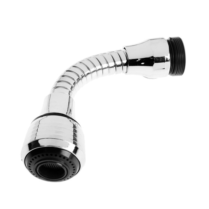 Аэратор ZEIN, регулировка потока, на гибком шланге, 140 мм, универсальный, пластик Аэратор ZEIN, регулировка потока, на гибком шланге, 140 мм, универсальный, пластик