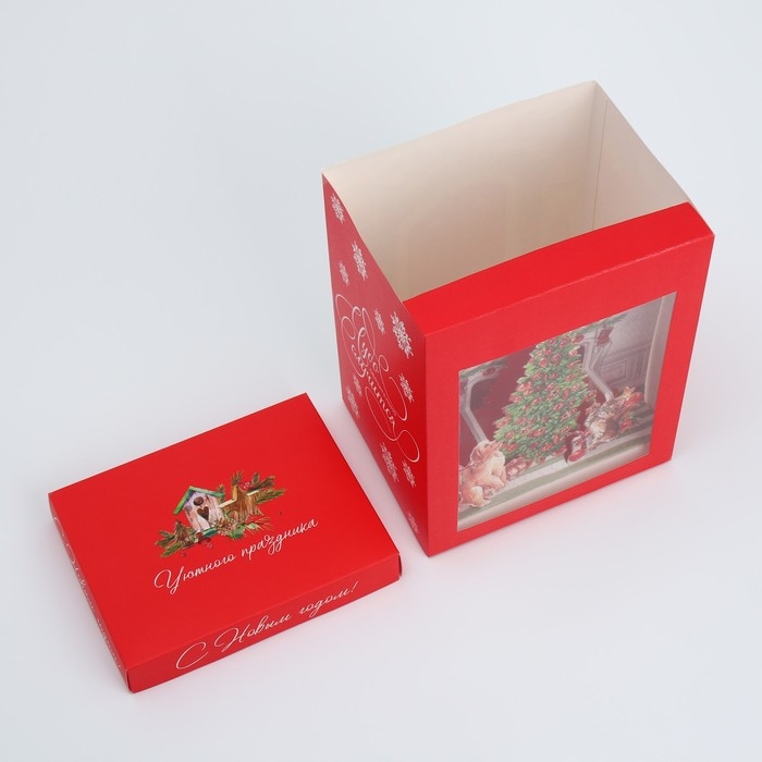 Подарочная коробка новогодняя складная с 3D эффектом «Чудо обязательно случится», 18 х 14 х 23 см, Новый год Подарочная коробка новогодняя складная с 3D эффектом «Чудо обязательно случится», 18 х 14 х 23 см, Новый год