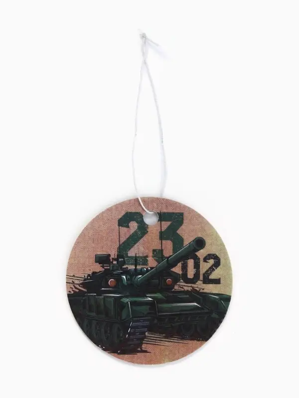 Ароматизатор в машину бумажный «Танк. 23 февраля», цитрус, 7.5×16.5 см Ароматизатор в машину бумажный «Танк. 23 февраля», цитрус, 7.5×16.5 см