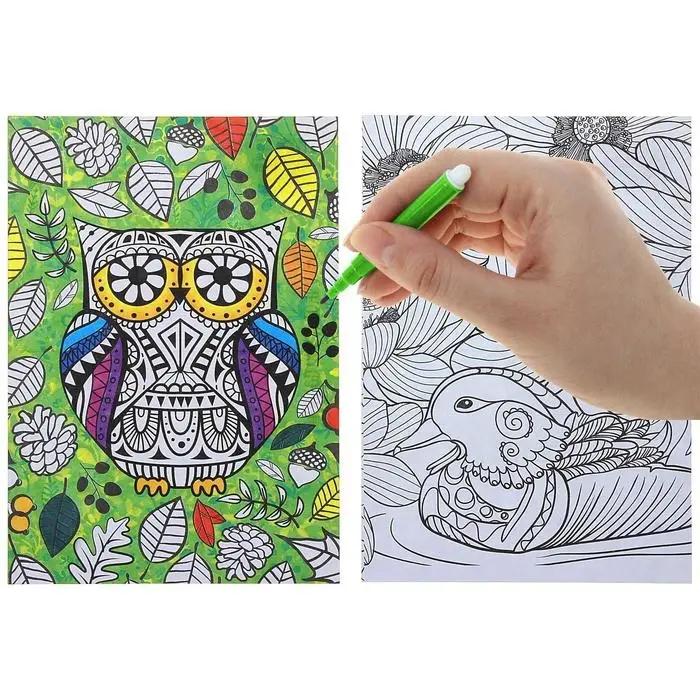 Раскраска - антистресс, открытки &laquo;Сказочный сад&raquo; А6