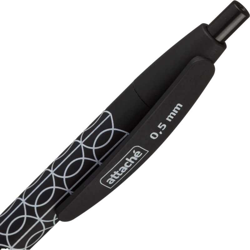 Ручка шариковая автомат. Attache Comfort чер.к,softtouch,масл,0,5,син