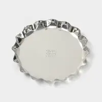 Форма для выпечки коржей, d=13 см, h=1.6 см, жесть, серебристая