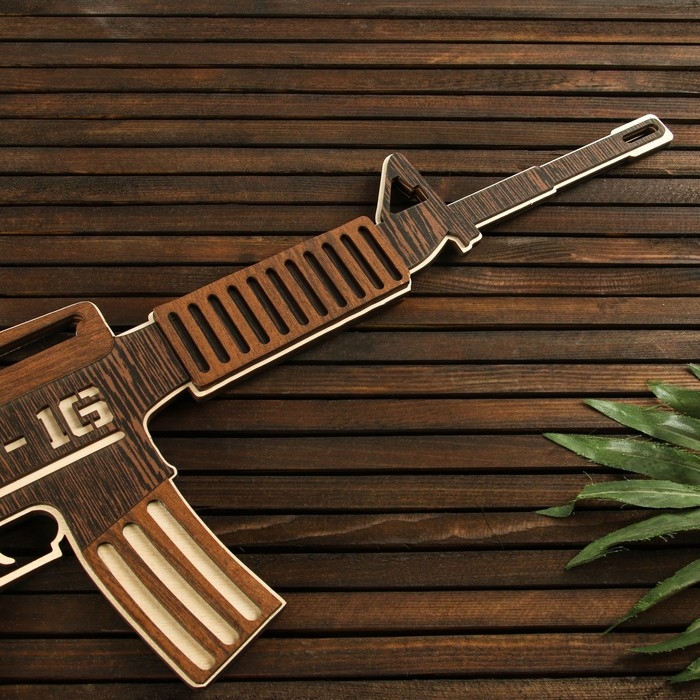 Сувенир деревянный автомат Сувенир деревянный автомат "М16", малый