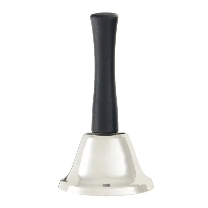 Колокольчик металл, звонок настольный "Shine"В ПАКЕТЕ 12 х 6.5 см, серебряный