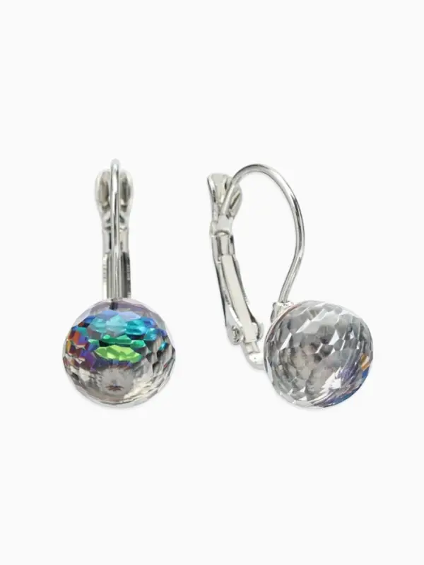 Серьги со стразами &laquo;Радужный день&raquo;, шарик гранёный, миксы