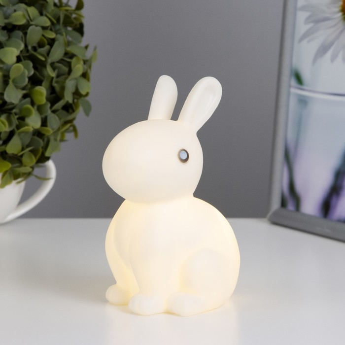 Ночник Ночник "Зайчонок" LED от батареек 3хLR44 белый 8х11х14 см