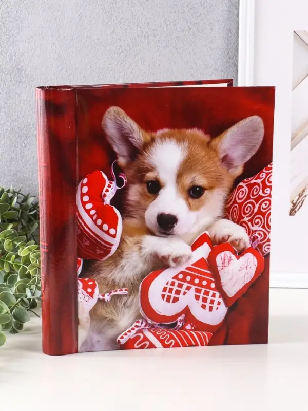 Фотоальбом 30 магнитных листов 23X28см, Фотоальбом 30 магнитных листов 23X28см, "Собака", пер-т внутр.спираль МИКС