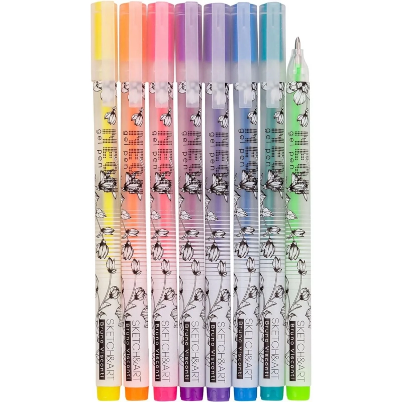 Набор гелевых ручек SKETCH&ART Uni Write.NEON 0,8мм 8цв 20-0307