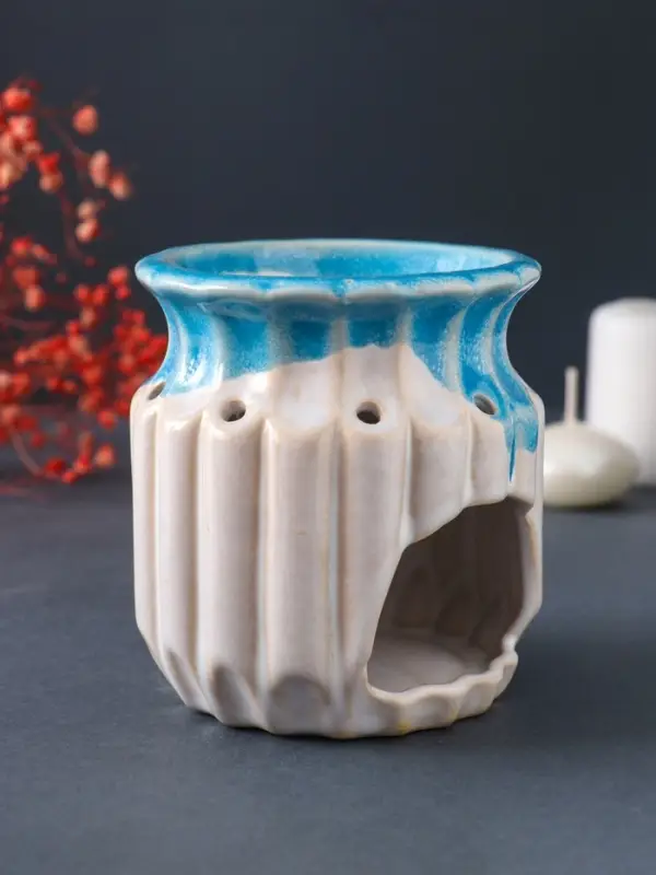 Аромалампа для эфирных масел &laquo;Греческая амфора&raquo;, керамика, синий, 9&times;9&times;9.5 см