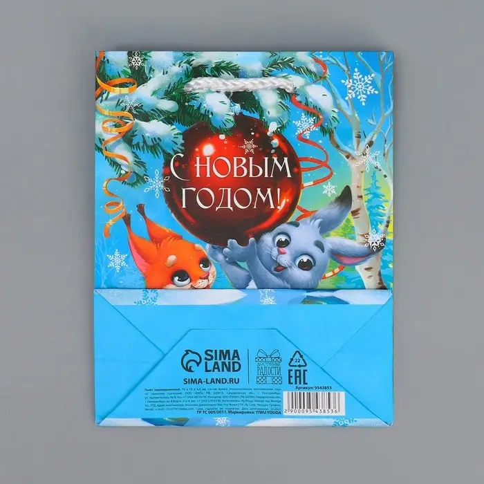 Пакет подарочный новогодний ламинированный «Тебе в Новый год», S 12 х 15 х 5.5 см Пакет подарочный новогодний ламинированный «Тебе в Новый год», S 12 х 15 х 5.5 см