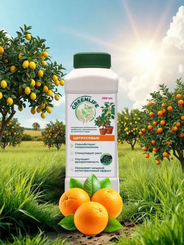 Органическое удобрение для цитрусовых Greenlife, 500 мл