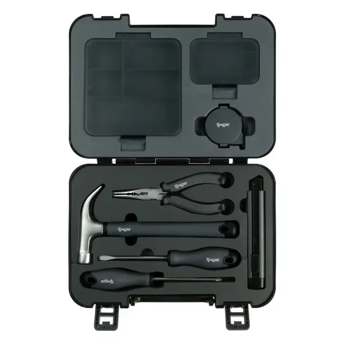 Набор инструментов универсальный ТУНДРА ПРОФИ, кейс с органайзерами, 6 предметов