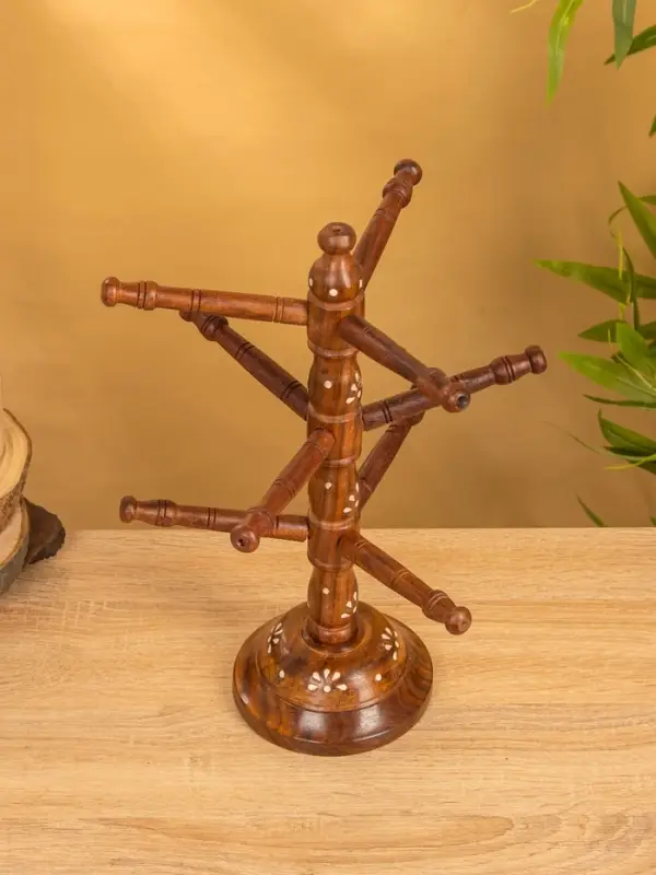 Подставка для кружек "Дерево" 12х12х34 см, дерево шишам