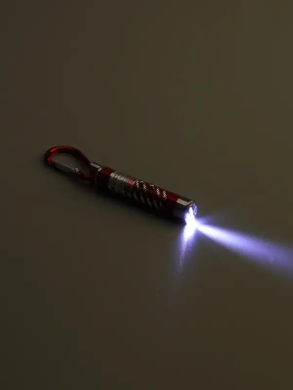 Фонарик - лазер брелок для ключей на карабине &laquo;Камушек&raquo;, МИКС