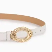 Ремень жен 04-01-01-04, Июнь2513, 2,4*0,3*110 см, без винта, пряж золото, гвоздик, белый Ремень жен 04-01-01-04, Июнь2513, 2,4*0,3*110 см, без винта, пряж золото, гвоздик, белый