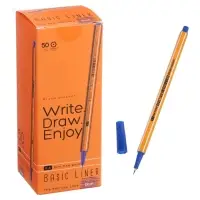 Ручка капиллярная BrunoVisconti. Basic FINELINER, синий стержень, узел 0.4 мм