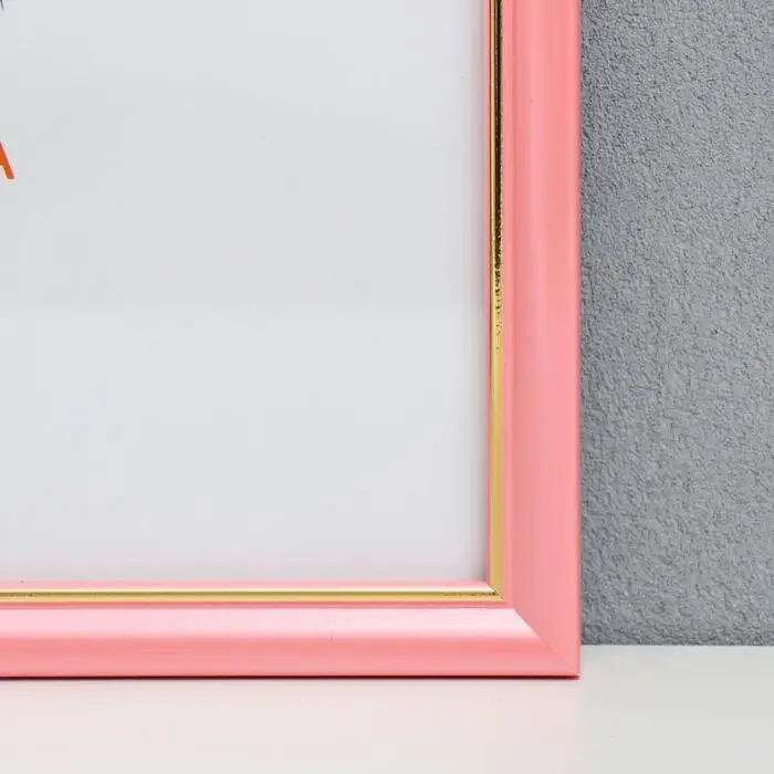 Фоторамка для фото 25×35 см, пластик, розовый с золотом, (пластиковый экран) Фоторамка для фото 25×35 см, пластик, розовый с золотом, (пластиковый экран)