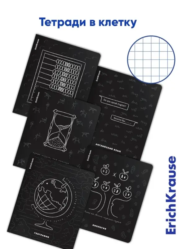 Набор предметных тетрадей ErichKrause &laquo;Зри в корень&raquo;, 12 предметов, 48 листов, со справочным материалом, пластиковая обложка
